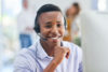 Man wearing headset
