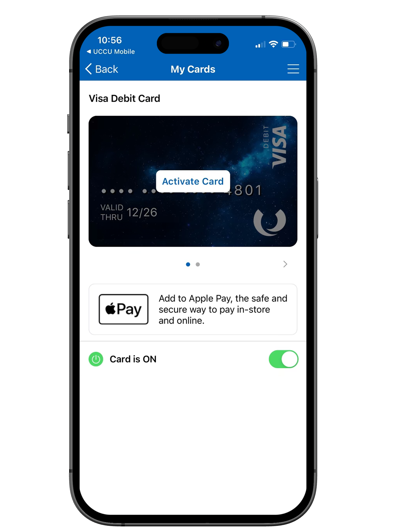 Activate Visa Card - UCCU